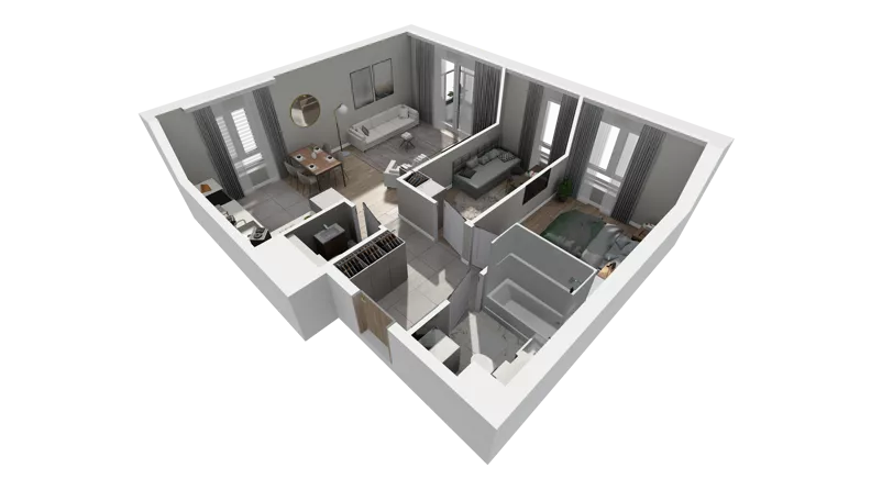 3 pokoje, mieszkanie 60,32 m², piętro 1, oferta nr A.15, Osiedle Salvia, Warszawa, Białołęka, Kobiałka, ul. Mańkowska