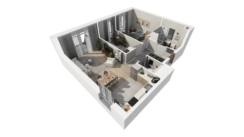 3 pokoje, mieszkanie 60,32 m², piętro 1, oferta nr A.15, Osiedle Salvia, Warszawa, Białołęka, Kobiałka, ul. Mańkowska