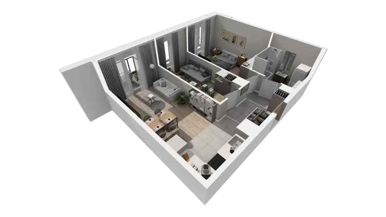 3 pokoje, mieszkanie 51,71 m², piętro 1, oferta nr A.18, Osiedle Salvia, Warszawa, Białołęka, Kobiałka, ul. Mańkowska