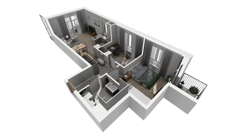 3 pokoje, mieszkanie 53,95 m², piętro 1, oferta nr A.20, Osiedle Salvia, Warszawa, Białołęka, Kobiałka, ul. Mańkowska