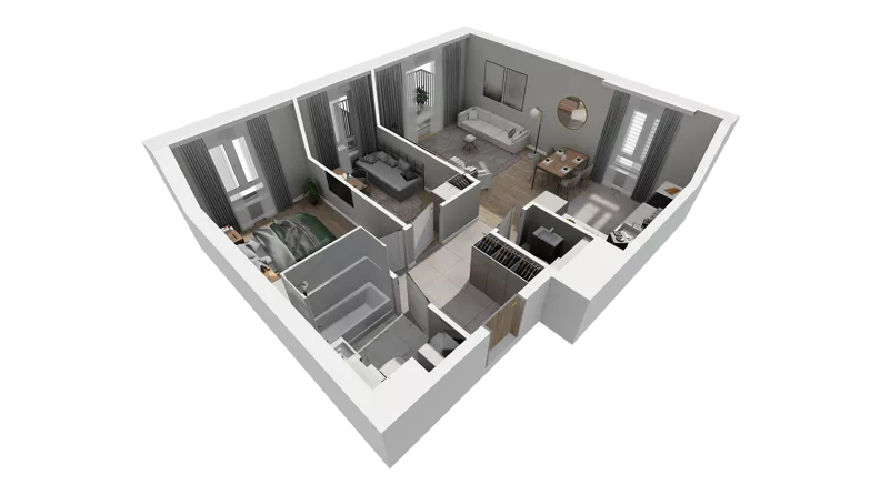 3 pokoje, mieszkanie 60,26 m², piętro 2, oferta nr A.27, Osiedle Salvia, Warszawa, Białołęka, Kobiałka, ul. Mańkowska