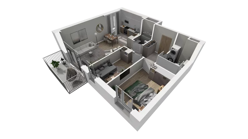 3 pokoje, mieszkanie 60,26 m², piętro 2, oferta nr A.27, Osiedle Salvia, Warszawa, Białołęka, Kobiałka, ul. Mańkowska