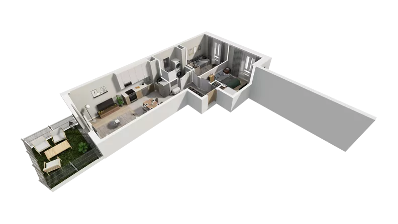 3 pokoje, mieszkanie 53,25 m², parter, oferta nr A.43, Osiedle Salvia, Warszawa, Białołęka, Kobiałka, ul. Mańkowska