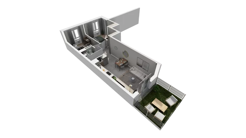 3 pokoje, mieszkanie 53,25 m², parter, oferta nr A.43, Osiedle Salvia, Warszawa, Białołęka, Kobiałka, ul. Mańkowska