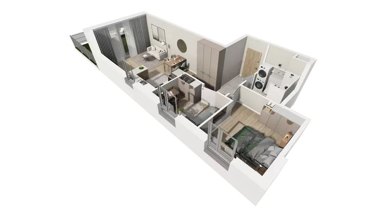 3 pokoje, mieszkanie 55,31 m², parter, oferta nr A.44, Osiedle Salvia, Warszawa, Białołęka, Kobiałka, ul. Mańkowska