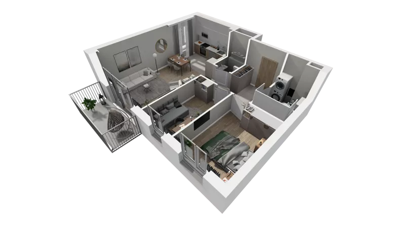 3 pokoje, mieszkanie 60,27 m², piętro 1, oferta nr A.57, Osiedle Salvia, Warszawa, Białołęka, Kobiałka, ul. Mańkowska