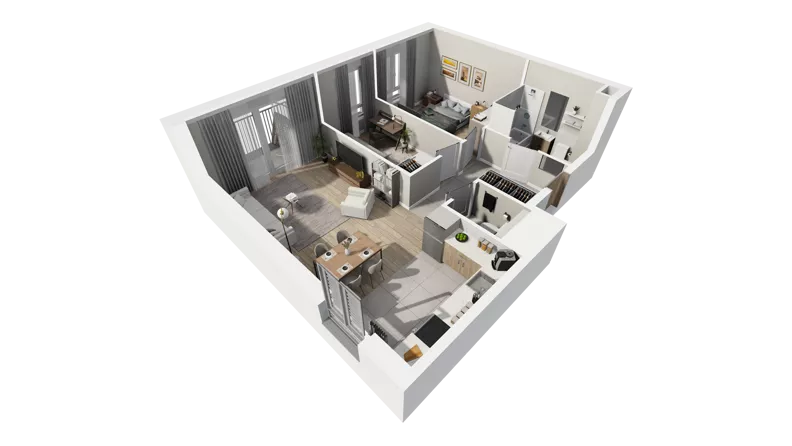 3 pokoje, mieszkanie 60,31 m², piętro 1, oferta nr A.58, Osiedle Salvia, Warszawa, Białołęka, Kobiałka, ul. Mańkowska