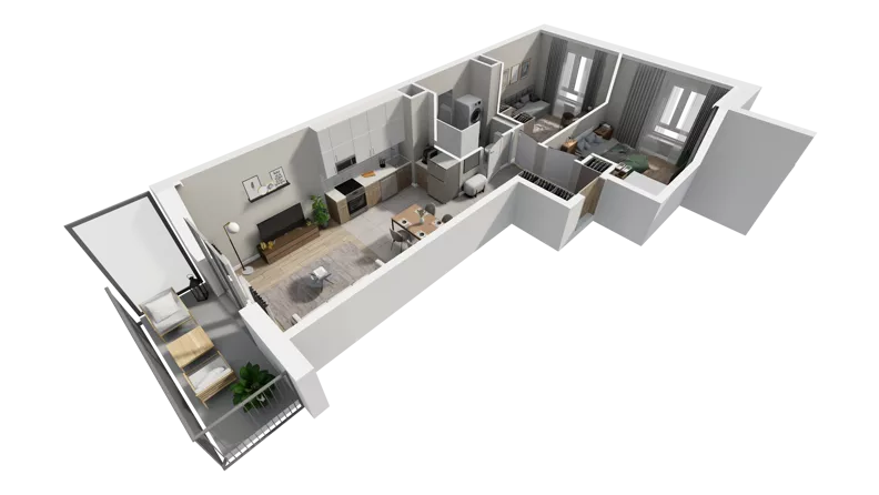 3 pokoje, mieszkanie 53,04 m², piętro 2, oferta nr A.64, Osiedle Salvia, Warszawa, Białołęka, Kobiałka, ul. Mańkowska