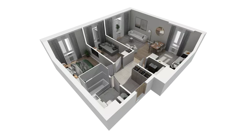 3 pokoje, mieszkanie 60,22 m², piętro 2, oferta nr A.70, Osiedle Salvia, Warszawa, Białołęka, Kobiałka, ul. Mańkowska