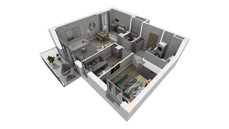 3 pokoje, mieszkanie 60,22 m², piętro 2, oferta nr A.70, Osiedle Salvia, Warszawa, Białołęka, Kobiałka, ul. Mańkowska