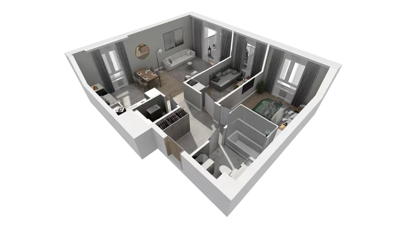 3 pokoje, mieszkanie 60,33 m², parter, oferta nr B.03, Osiedle Salvia, Warszawa, Białołęka, Kobiałka, ul. Mańkowska