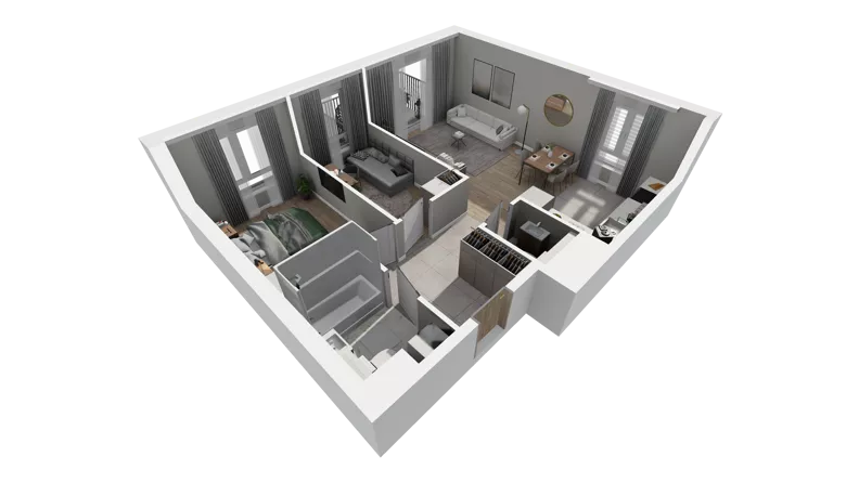3 pokoje, mieszkanie 60,22 m², piętro 2, oferta nr B.29, Osiedle Salvia, Warszawa, Białołęka, Kobiałka, ul. Mańkowska