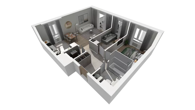 3 pokoje, mieszkanie 60,22 m², piętro 2, oferta nr B.30, Osiedle Salvia, Warszawa, Białołęka, Kobiałka, ul. Mańkowska