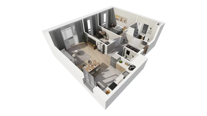 3 pokoje, mieszkanie 60,22 m², piętro 2, oferta nr B.30, Osiedle Salvia, Warszawa, Białołęka, Kobiałka, ul. Mańkowska