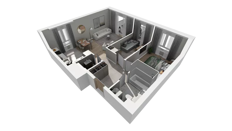 3 pokoje, mieszkanie 60,35 m², parter, oferta nr C.03, Osiedle Salvia, Warszawa, Białołęka, Kobiałka, ul. Mańkowska