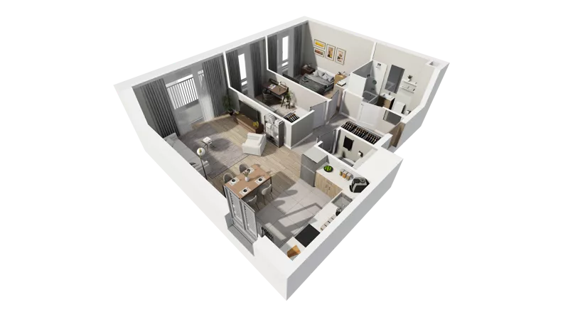 3 pokoje, mieszkanie 60,35 m², parter, oferta nr C.03, Osiedle Salvia, Warszawa, Białołęka, Kobiałka, ul. Mańkowska