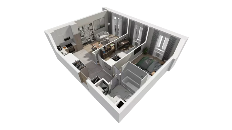 3 pokoje, mieszkanie 51,31 m², piętro 2, oferta nr C.32, Osiedle Salvia, Warszawa, Białołęka, Kobiałka, ul. Mańkowska