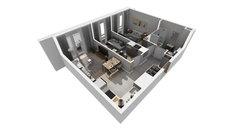 3 pokoje, mieszkanie 51,31 m², piętro 2, oferta nr C.32, Osiedle Salvia, Warszawa, Białołęka, Kobiałka, ul. Mańkowska