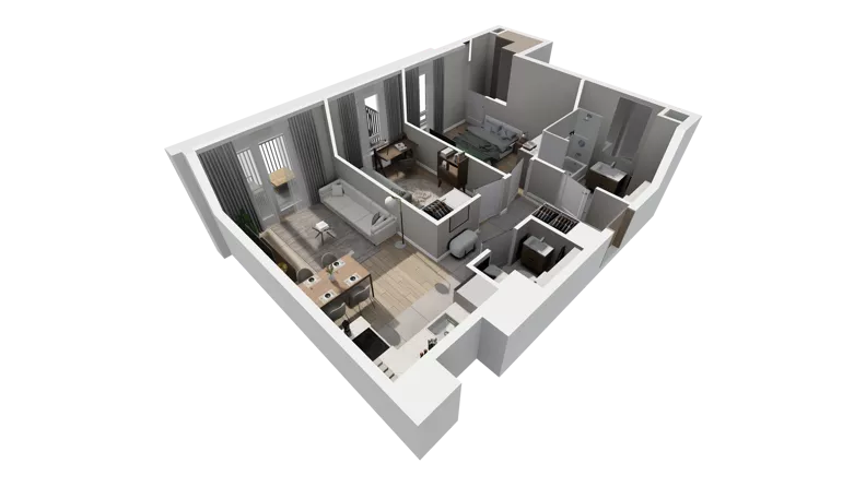 3 pokoje, mieszkanie 55,12 m², piętro 2, oferta nr C.36, Osiedle Salvia, Warszawa, Białołęka, Kobiałka, ul. Mańkowska