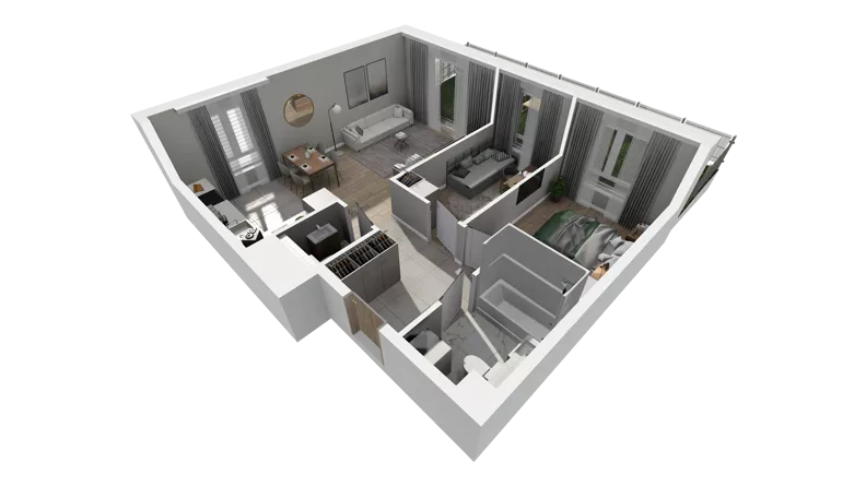 3 pokoje, mieszkanie 60,36 m², parter, oferta nr C.39, Osiedle Salvia, Warszawa, Białołęka, Kobiałka, ul. Mańkowska