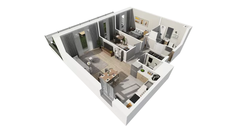 3 pokoje, mieszkanie 60,36 m², parter, oferta nr C.39, Osiedle Salvia, Warszawa, Białołęka, Kobiałka, ul. Mańkowska