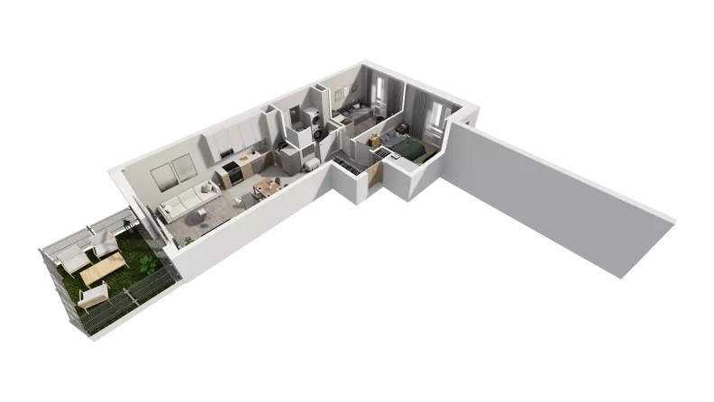 3 pokoje, mieszkanie 53,13 m², parter, oferta nr C.43, Osiedle Salvia, Warszawa, Białołęka, Kobiałka, ul. Mańkowska