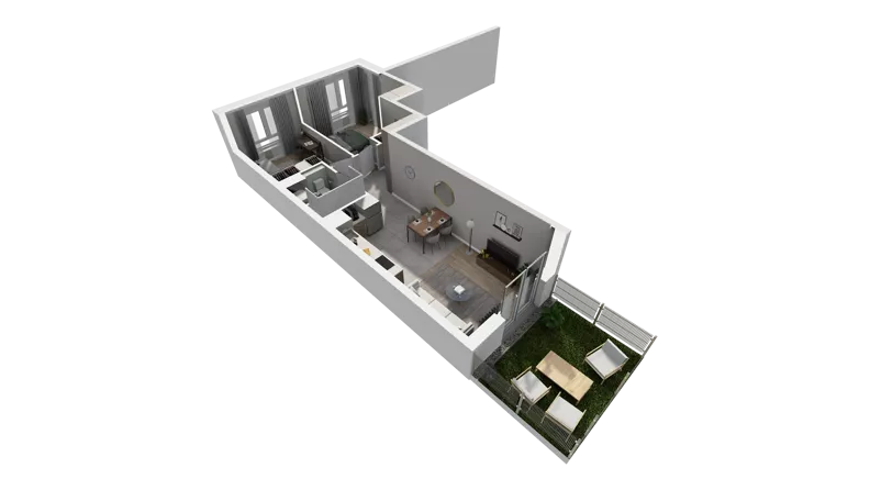 3 pokoje, mieszkanie 53,13 m², parter, oferta nr C.43, Osiedle Salvia, Warszawa, Białołęka, Kobiałka, ul. Mańkowska