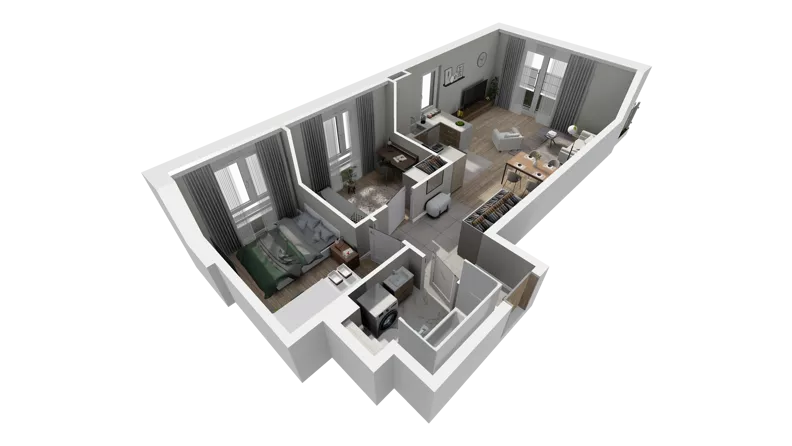 3 pokoje, mieszkanie 56,91 m², parter, oferta nr C.44, Osiedle Salvia, Warszawa, Białołęka, Kobiałka, ul. Mańkowska