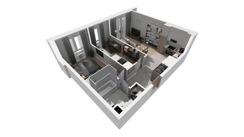 3 pokoje, mieszkanie 51,35 m², piętro 1, oferta nr C.53, Osiedle Salvia, Warszawa, Białołęka, Kobiałka, ul. Mańkowska