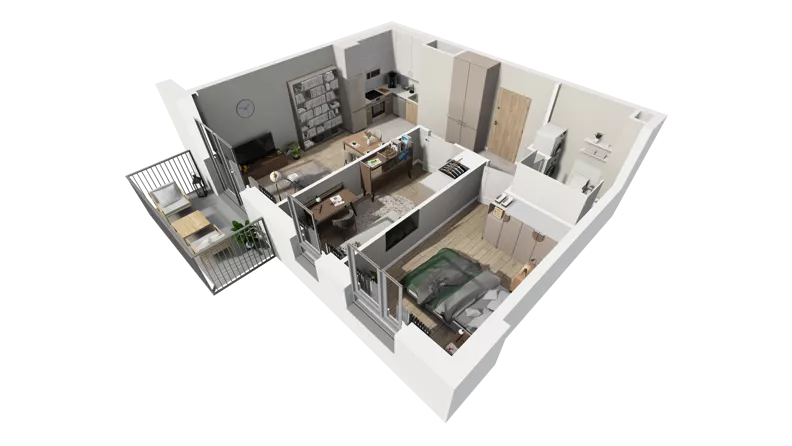 3 pokoje, mieszkanie 51,35 m², piętro 1, oferta nr C.53, Osiedle Salvia, Warszawa, Białołęka, Kobiałka, ul. Mańkowska
