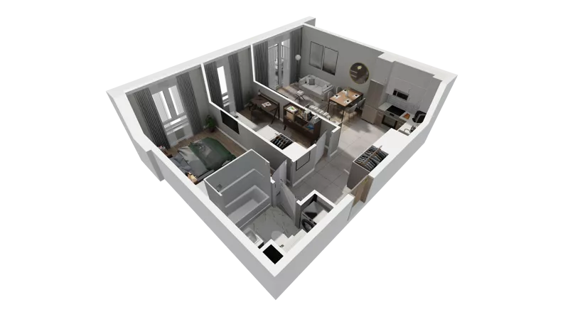 3 pokoje, mieszkanie 51,34 m², piętro 2, oferta nr C.64, Osiedle Salvia, Warszawa, Białołęka, Kobiałka, ul. Mańkowska
