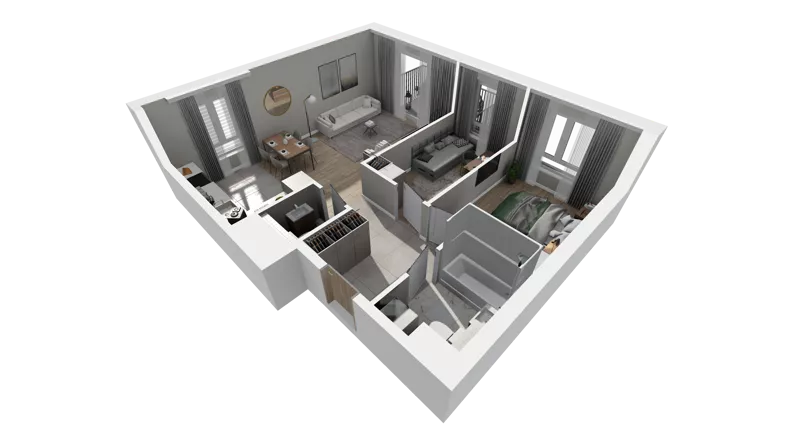 3 pokoje, mieszkanie 60,22 m², piętro 2, oferta nr C.67, Osiedle Salvia, Warszawa, Białołęka, Kobiałka, ul. Mańkowska