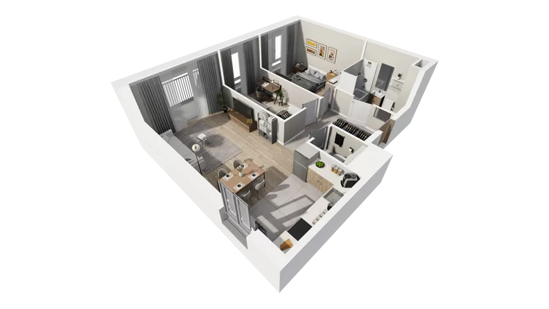 3 pokoje, mieszkanie 60,22 m², piętro 2, oferta nr C.67, Osiedle Salvia, Warszawa, Białołęka, Kobiałka, ul. Mańkowska