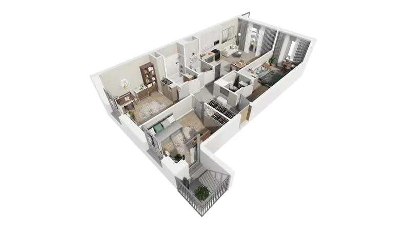 4 pokoje, mieszkanie 73,98 m², piętro 2, oferta nr C.35, Osiedle Salvia, Warszawa, Białołęka, Kobiałka, ul. Mańkowska