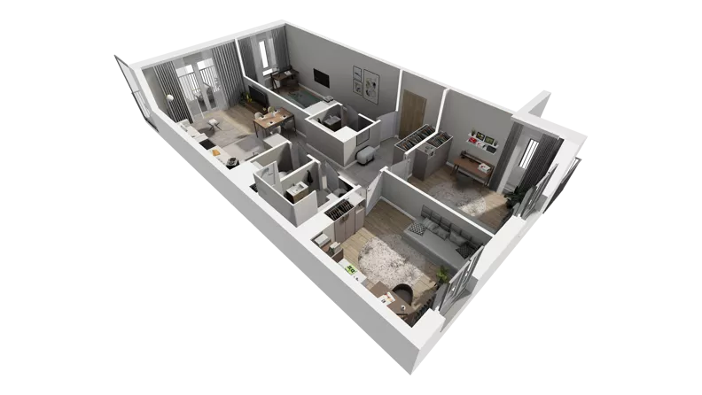 4 pokoje, mieszkanie 73,98 m², piętro 2, oferta nr C.35, Osiedle Salvia, Warszawa, Białołęka, Kobiałka, ul. Mańkowska