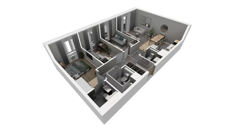 4 pokoje, mieszkanie 71,05 m², piętro 1, oferta nr C.54, Osiedle Salvia, Warszawa, Białołęka, Kobiałka, ul. Mańkowska