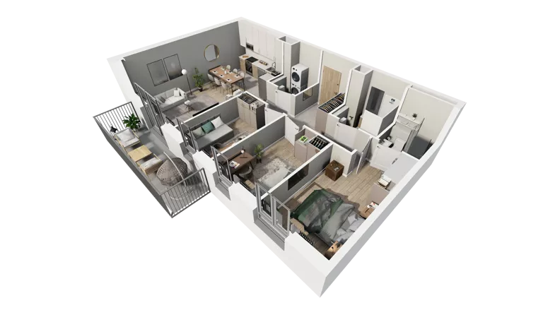 4 pokoje, mieszkanie 71,05 m², piętro 1, oferta nr C.54, Osiedle Salvia, Warszawa, Białołęka, Kobiałka, ul. Mańkowska