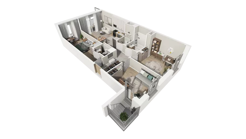 4 pokoje, mieszkanie 73,98 m², piętro 2, oferta nr C.61, Osiedle Salvia, Warszawa, Białołęka, Kobiałka, ul. Mańkowska