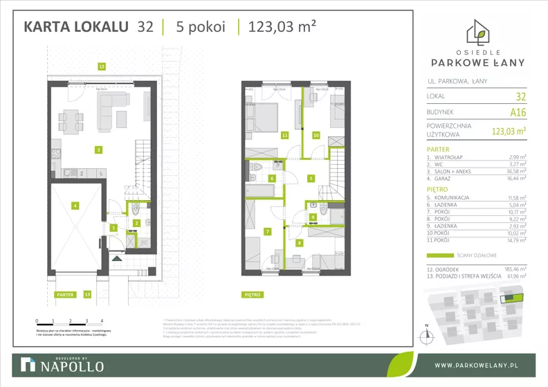 Dom 123,03 m², oferta nr A.16.32, Parkowe Łany, Łany, ul. Parkowa
