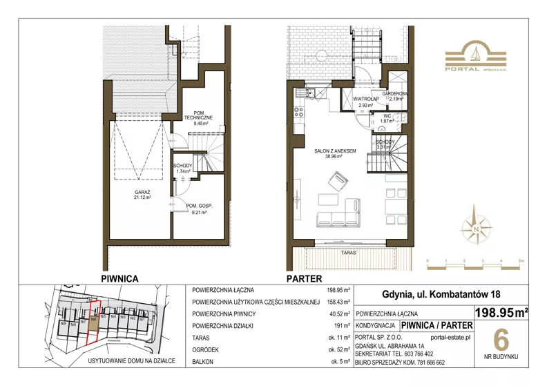 Dom i rezydencja 158,43 m², oferta nr 6, Domy - Gdynia Redłowo, Gdynia, Redłowo, ul. Kombatantów 18