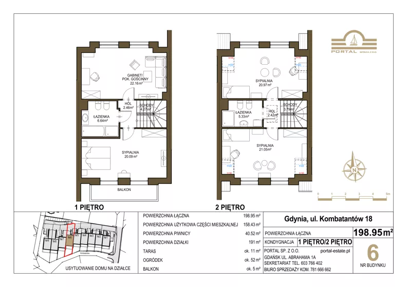 Dom i rezydencja 158,43 m², oferta nr 6, Domy - Gdynia Redłowo, Gdynia, Redłowo, ul. Kombatantów 18