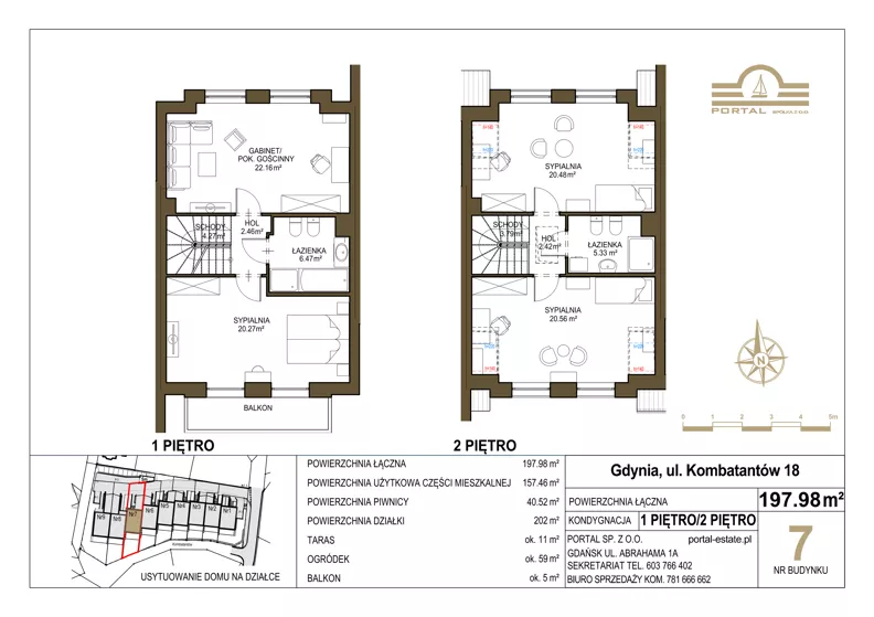 Dom i rezydencja 157,46 m², oferta nr 7, Domy - Gdynia Redłowo, Gdynia, Redłowo, ul. Kombatantów 18