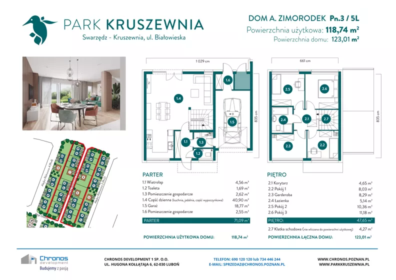 Dom 118,74 m², oferta nr A/Pn.3/5L, Park Kruszewnia, Kruszewnia, ul. Białowieska