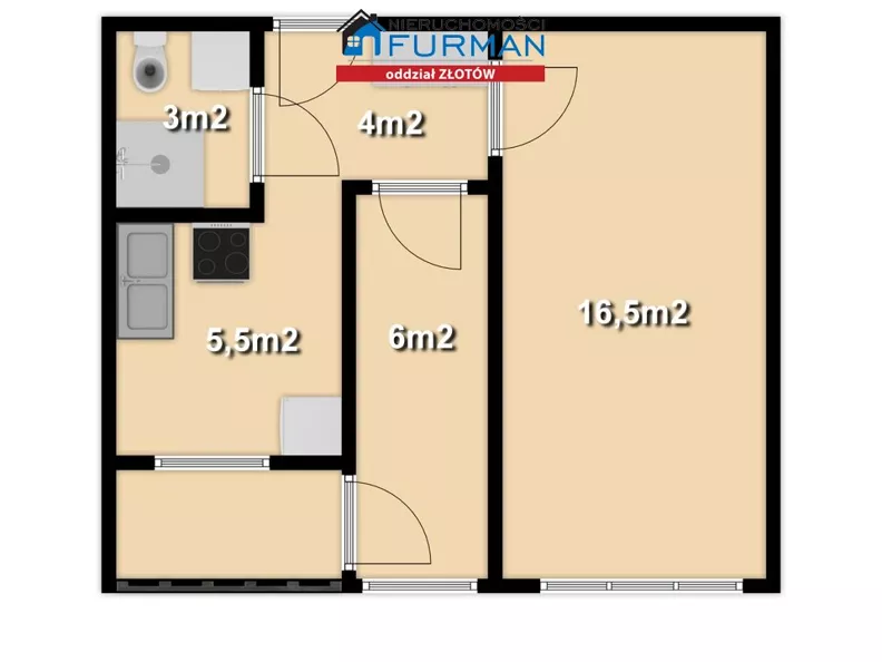 2 pokoje, mieszkanie 35,20 m², piętro 4, oferta nr , FZL-MS-198549, Złotów