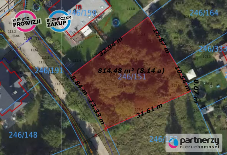 Działka 820,00 m², oferta nr , PAN312700, Bąkowo