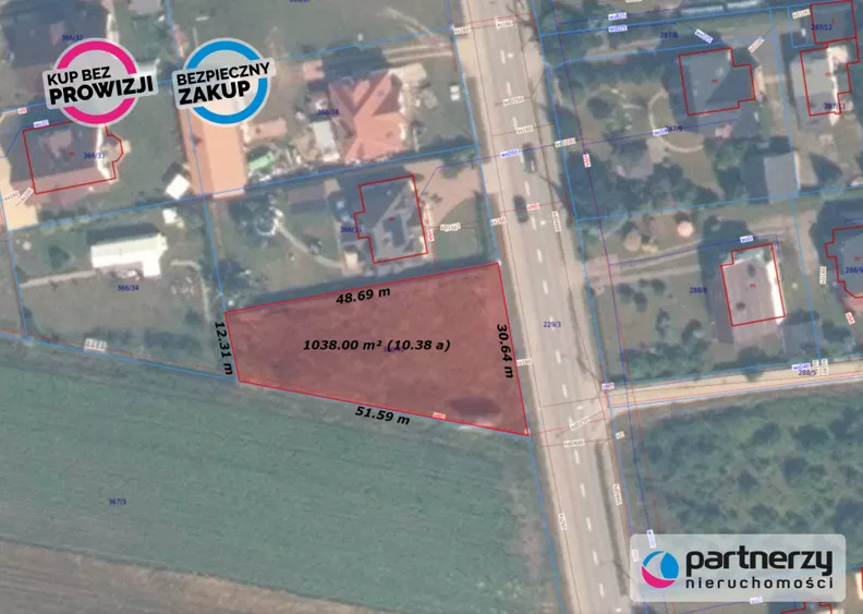Działka 1 055,00 m², oferta nr , PAN716910, Mieroszyno