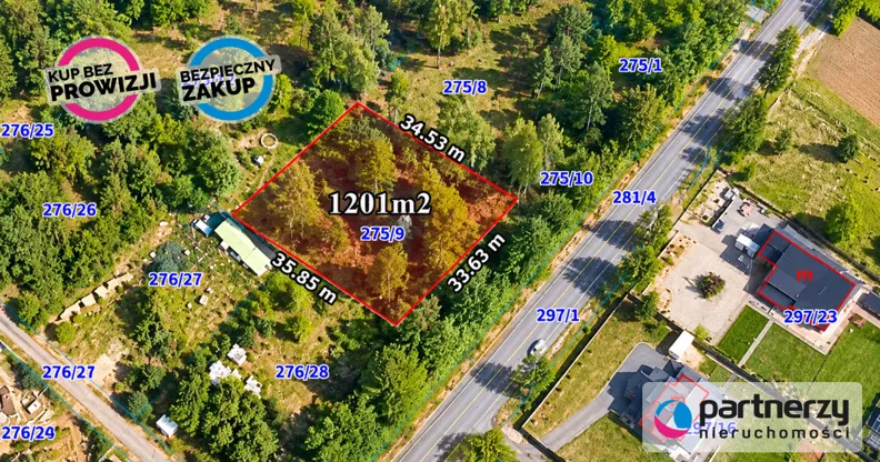 Działka 1 201,00 m², oferta nr , PAN985827, Olpuch