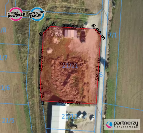 Działka 3 000,00 m², oferta nr , PAN319283, Pruszcz Gdański, Podmiejska