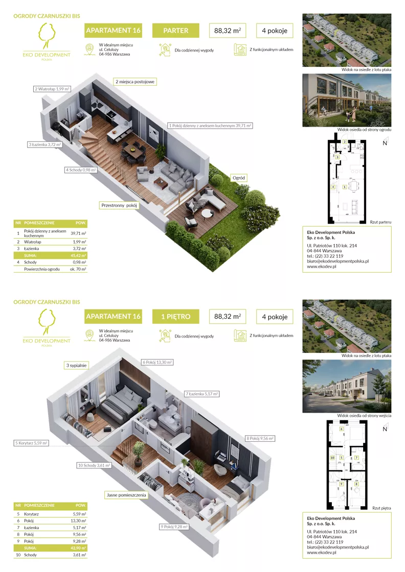 Dom 88,32 m², oferta nr 16, Ogrody Czarnuszki BIS, Warszawa, Wawer, Nadwiśle, ul. Celulozy