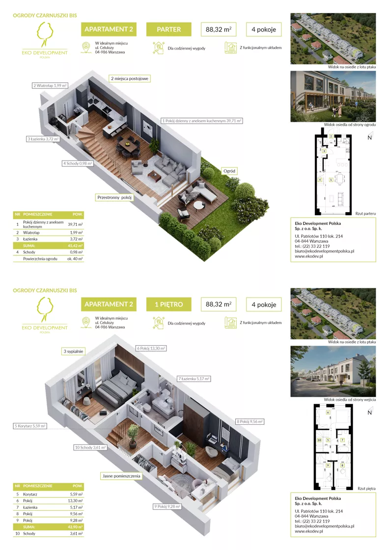 Dom 88,32 m², oferta nr 2, Ogrody Czarnuszki BIS, Warszawa, Wawer, Nadwiśle, ul. Celulozy